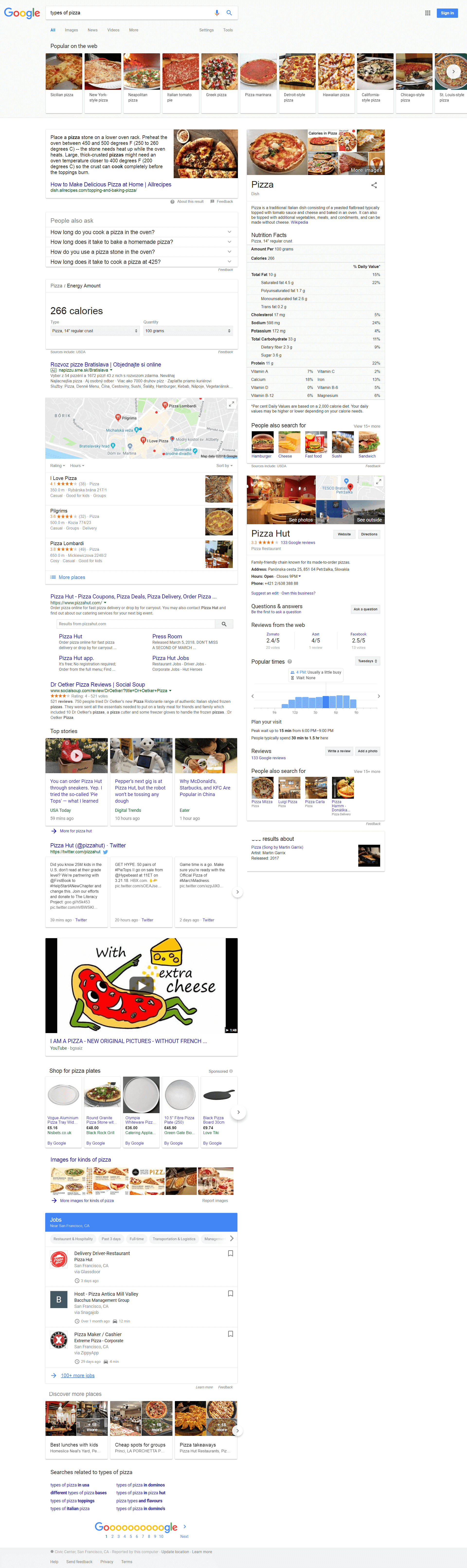 SERP features and rich snippets infographic