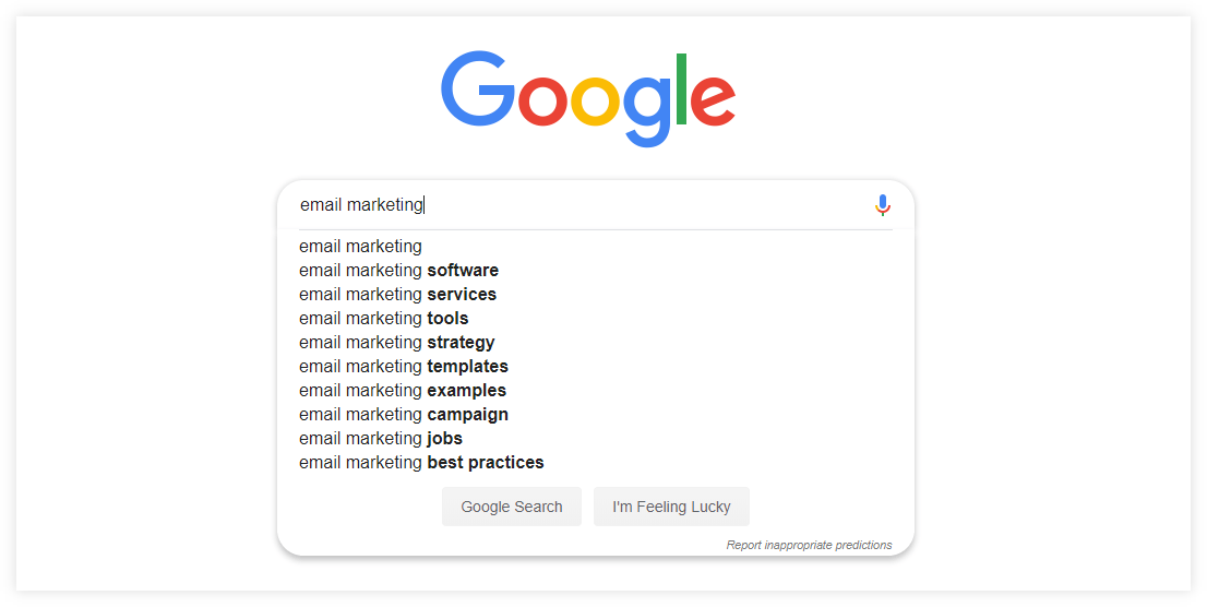 Google Autocomplete example