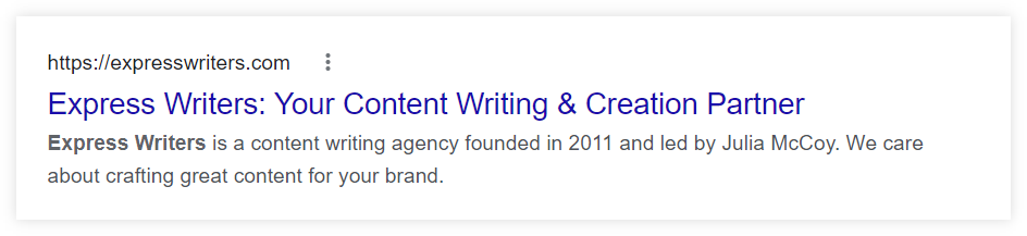 concise title tag
