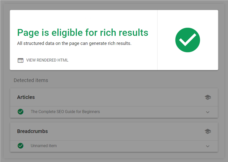 rich results test example