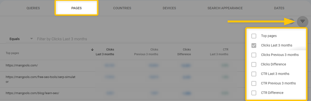 Checking website rankings with GSC - step 5