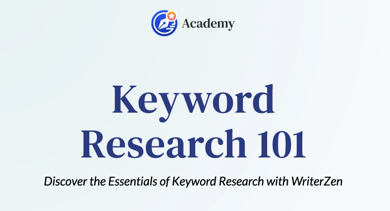 SEO ebook - Keyword Research 101 (by WriterZen)